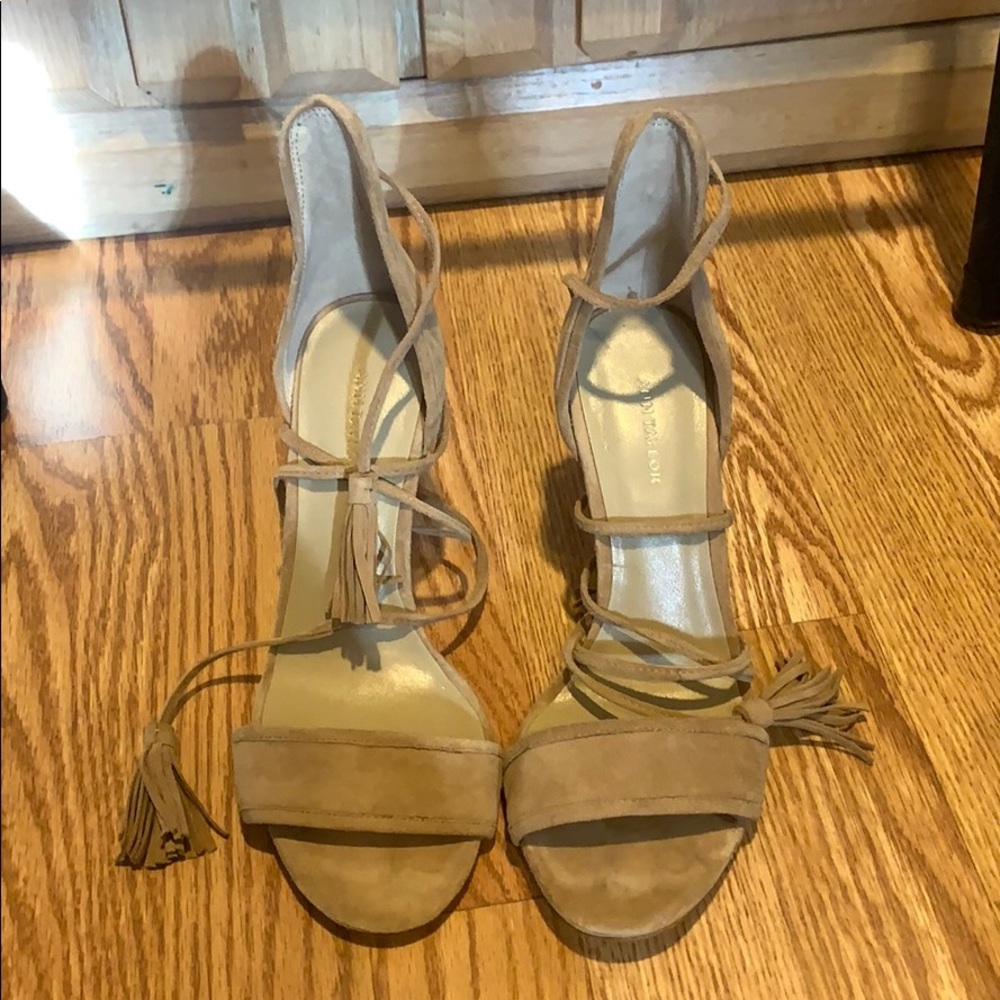 Ann Taylor Heel Sandal with Fringe